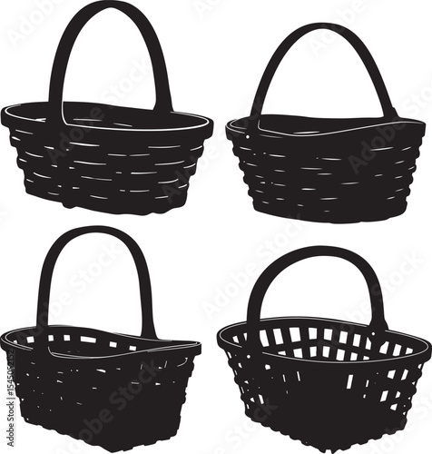 shopping basket vector illustration