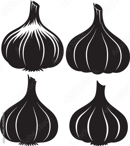 garlic isolated on white