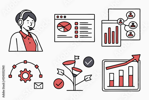 set of business icons