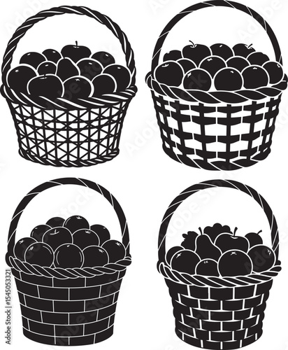 Basket filled with fruits and eggs on display