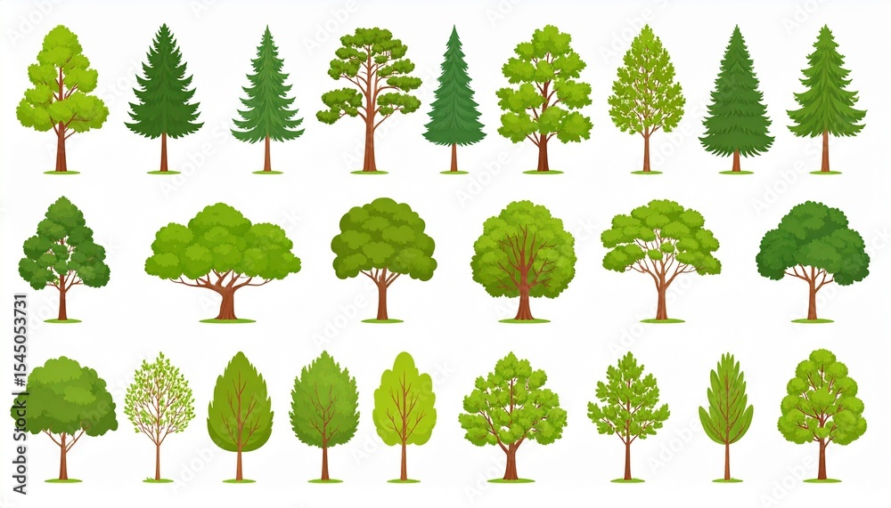 Fototapeta premium collection of trees