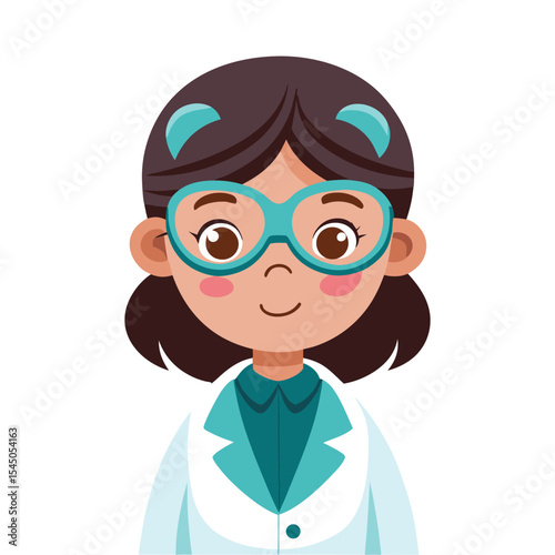 Scientist girl in goggles