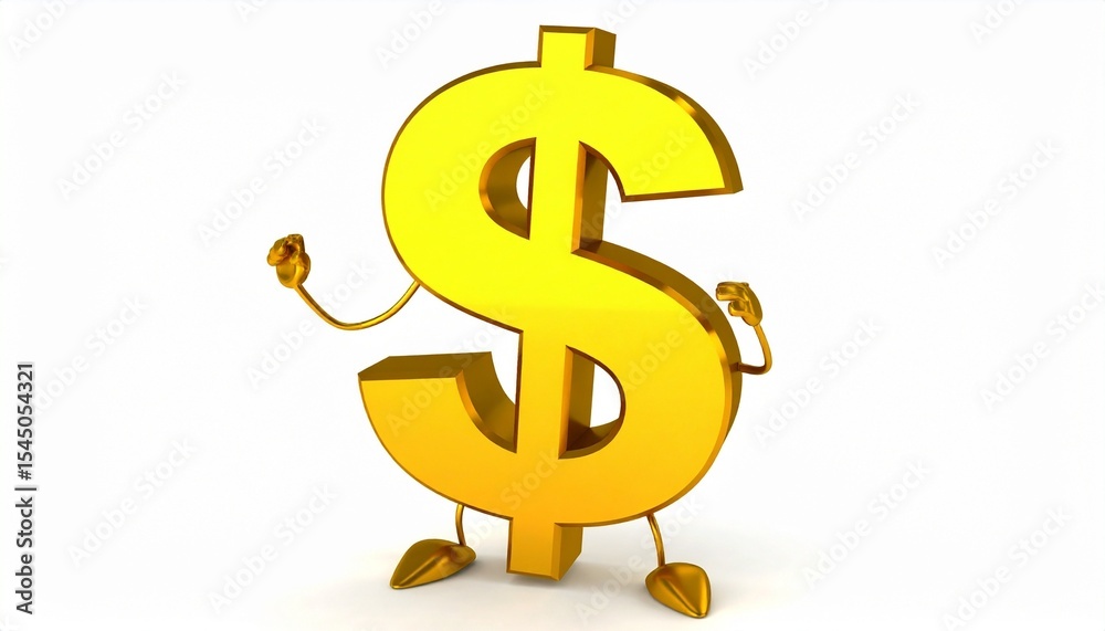 Obraz premium golden dollar symbol