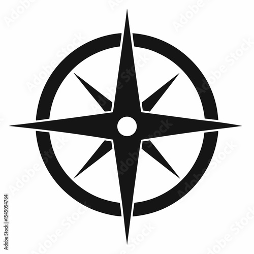 compass on black background