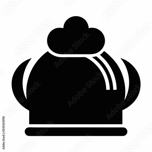 vector illustration of a black silhouette of a white cup