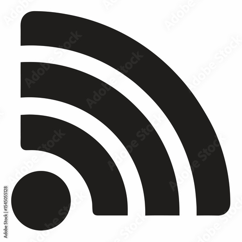rss feed icon on white background