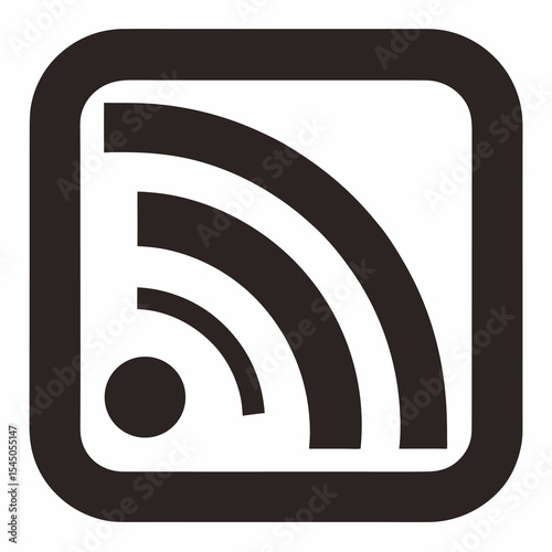 wi fi icon on square internet button