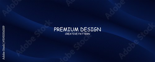 Premium background design with diagonal dark blue line pattern. Vector horizontal template for digital lux business banner,