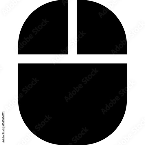 Computer Mouse Icon – Click & Scroll Symbol for Tech, UI, and App Design