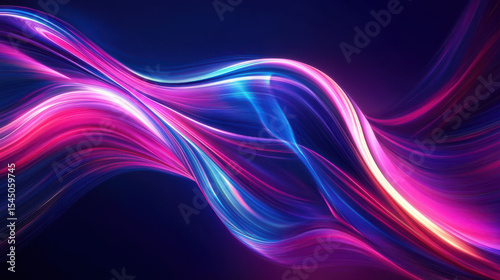 Abstract vibrant light streaks, fluid motion with deep color blending, futuristic neon background with silky wave texture, high-quality digital rendering for visual design —ar 16:9 
