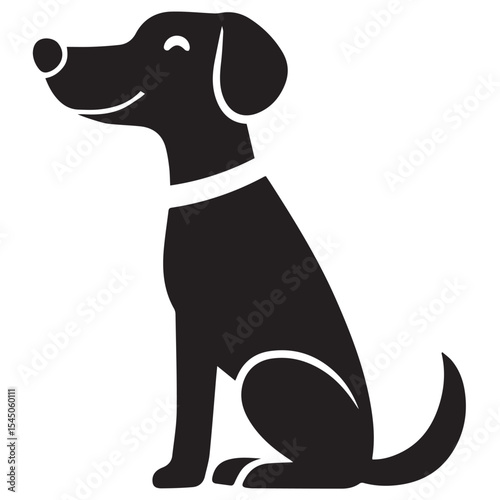 Minimal Dog Logo Design – Silhouette Vector Dog Icon for Pet Branding, Clean Canine Emblem, Modern Flat Puppy Logo, Simple Animal Graphic for Dog Lovers, Pet Shops, and Grooming Services