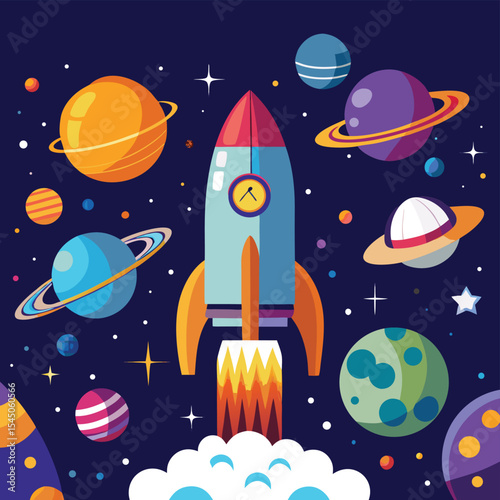 outer-space-rocket-scene