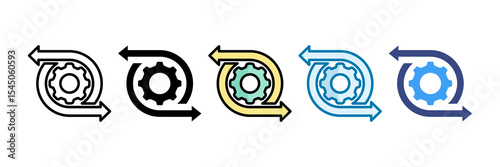 Change Management Icon Set Multiple Style Collection