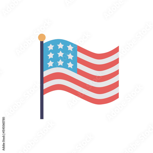 american flag vector illustration