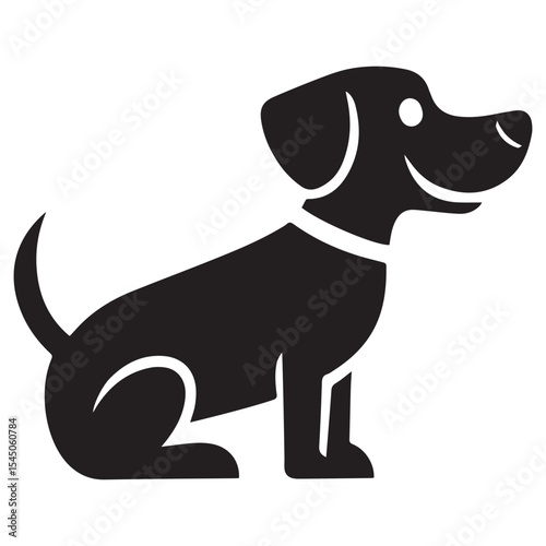 Minimal Dog Logo Design – Silhouette Vector Dog Icon for Pet Branding, Clean Canine Emblem, Modern Flat Puppy Logo, Simple Animal Graphic for Dog Lovers, Pet Shops, and Grooming Services