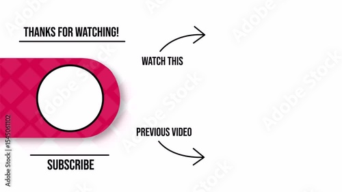 YouTube End Screen with Pink Graphic, 