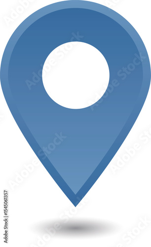 イラスト素材：マップのピン　ベクター  3D　青　red pin point. pin location icons.