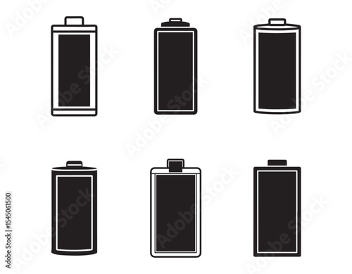 battery icon silhouette vector illustration