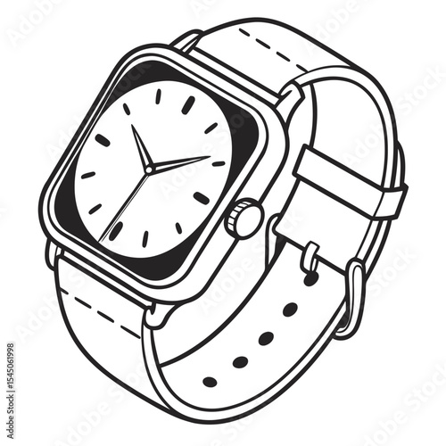 wrist watch vector illustration