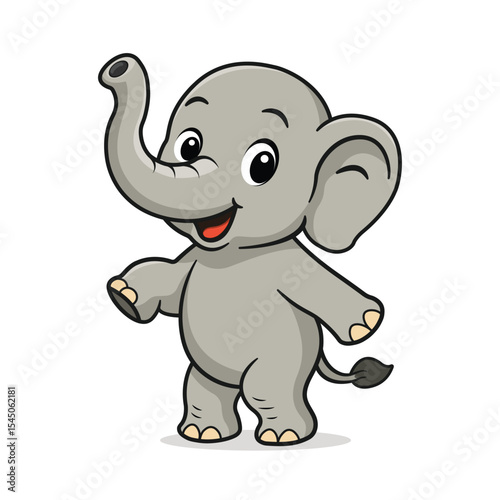 Adorable Baby Elephant Vector Image