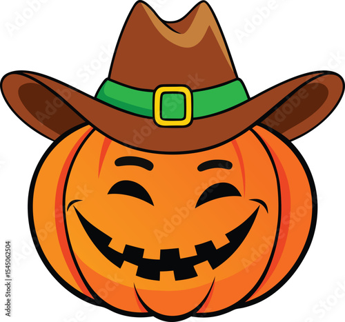 Howdy pumpkin vector
