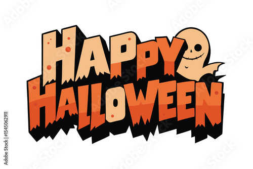 Happy Halloween Typography Vector Design