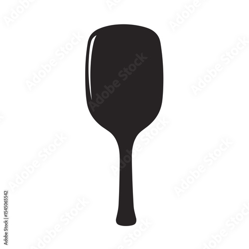 Silhouette of handheld mirror as metaphor for construction precision, visual inspection, and reflective design philosophy