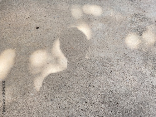 A shadow of a woman on the concrete background.