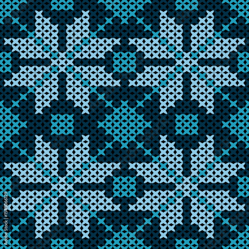 Knitted fabric design seamless. Knitting pattern illustration design for decoration, clothing, fabric texture