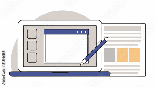 Digital Drawing Tablet – Creative Art Device Illustration