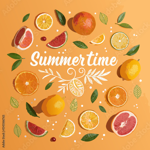 Orange graphic print design, summer fruit design ,typography slogan text print design, fruit print graphics 