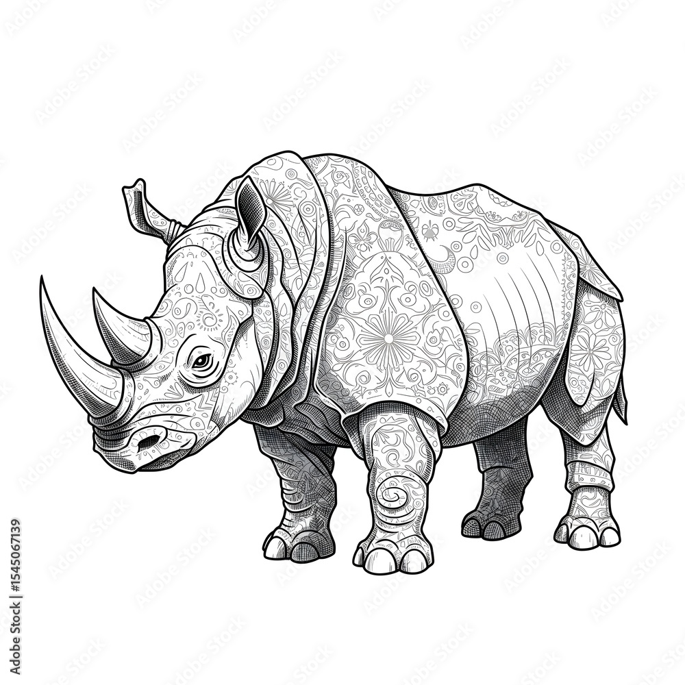 Fototapeta premium The Origami Rhino