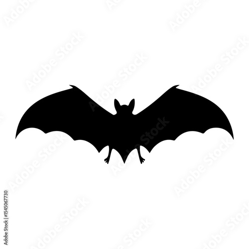 Set of  Black Bat Silhouettes for Halloween Decorations