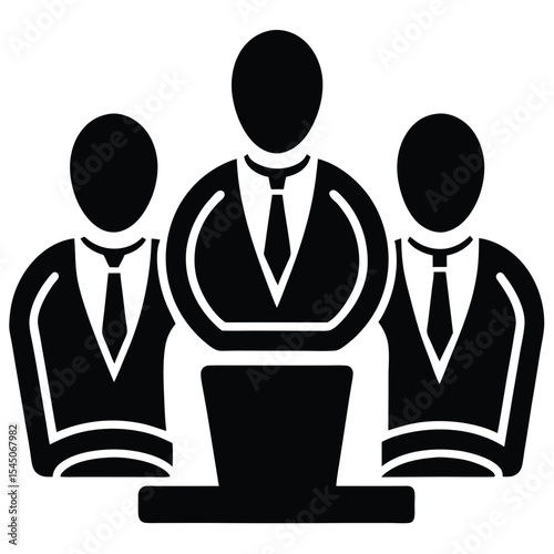 a minimalist silhouetted scene of three abstract