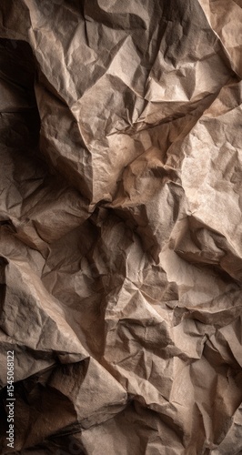 Wallpaper Mural Generate an ultra-realistic texture of crumpled brown paper with visible folds and creases, suitable for use as a background or pattern in design projects.  Torontodigital.ca