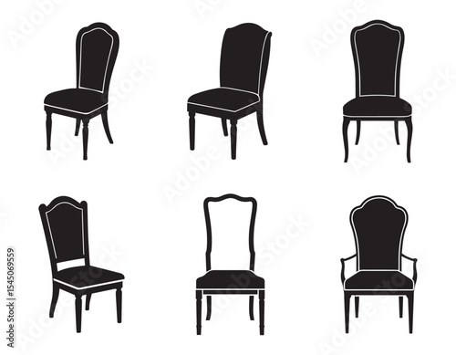 high back chair icon silhouette vector illustration
