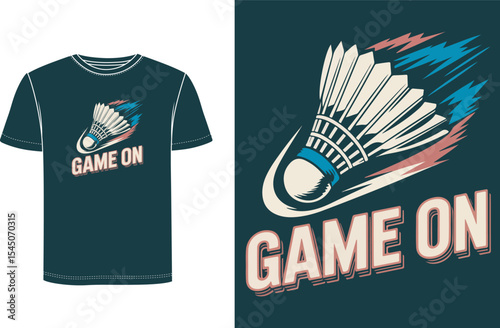 Badminton T Shirt Design
