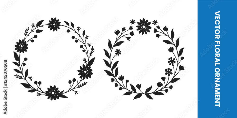 Obraz premium abstract floral frame