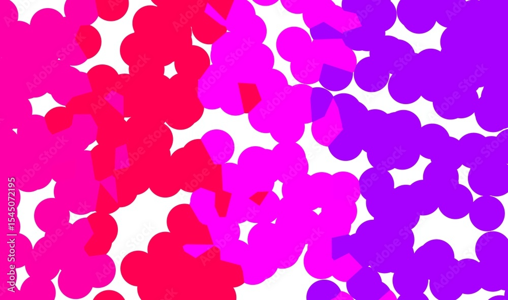 Obraz premium Abstract Colorful Blob Pattern Pink, Purple, and Magenta Shapes on White Background