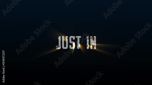 Just In Glossy Fire Typography Animation – Fresh 4K Promotional CTA
