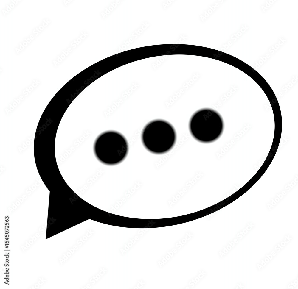 Fototapeta premium Communication Bubble Simple Speech Balloon Icon for Communication Design