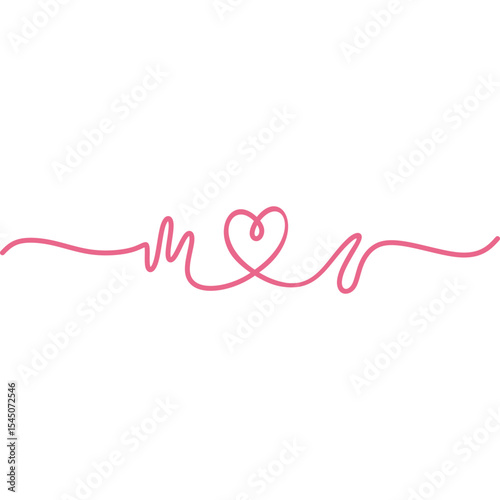 Heart Line Art