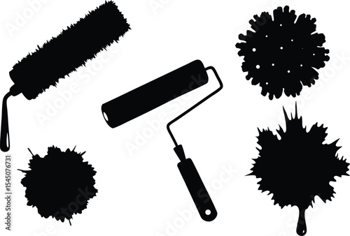 Set of black brush strokes collection of black brush strokes in grunge style on white background vector illustration