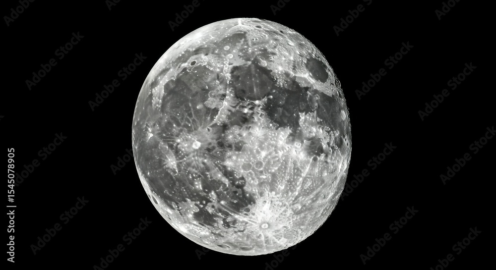 Obraz premium Full Moon in Space