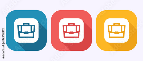 Briefcase icon design illustration, Bag icon sign for apps and websites in shadow