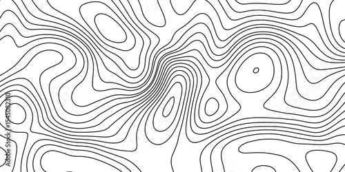Minimal Grey Contour Line Background for Abstract Topographic Style.