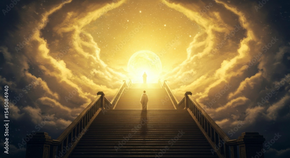 Obraz premium Heavenly Stairway to Enlightenment