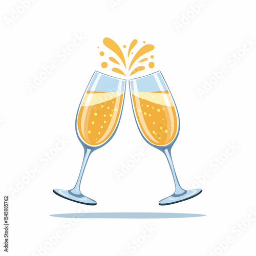 Celebration toast with champagne