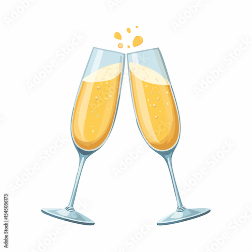 Celebration toast with champagne