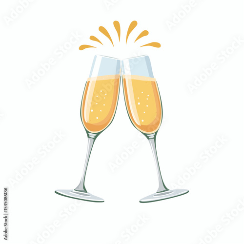 Celebration toast with champagne